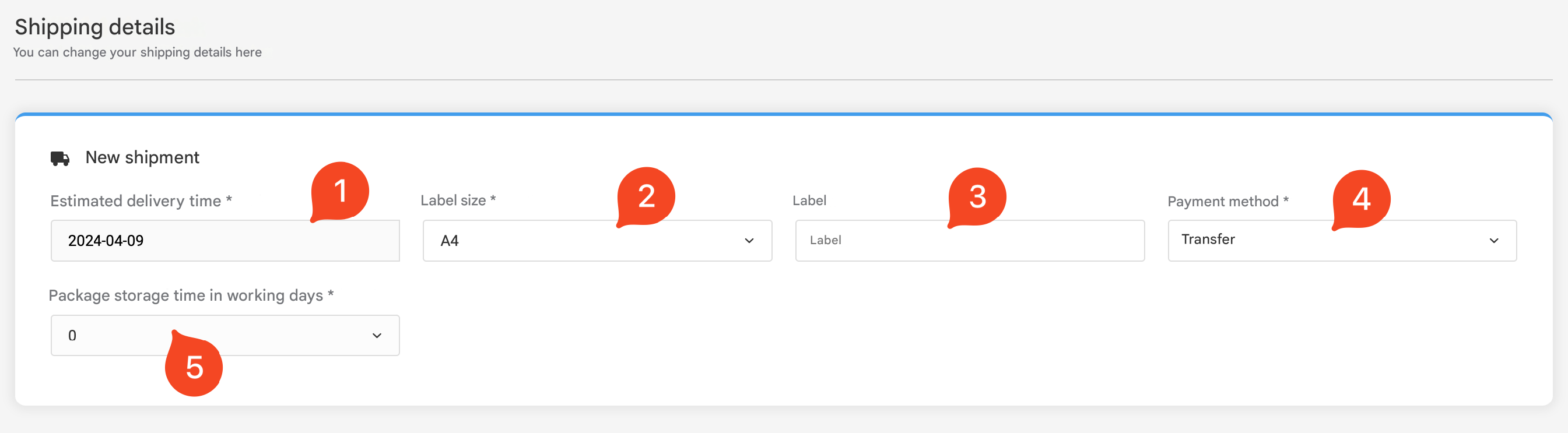 Special Shipping Methods